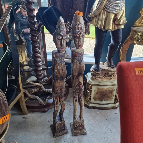 801 - Pair Of Tribal Statues