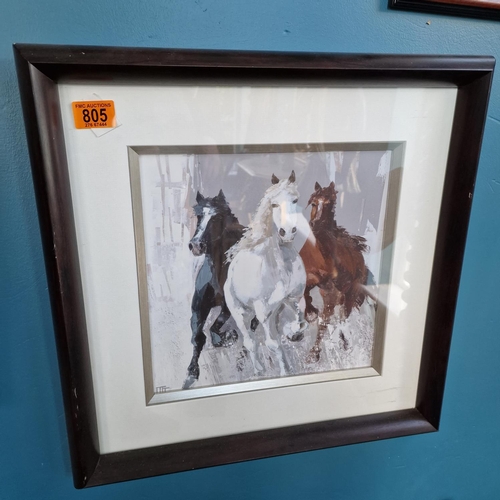 805 - Signed Wild Horses Oil