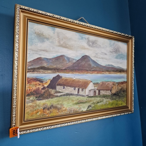 806 - Framed Cottage Scene By C E Guckson