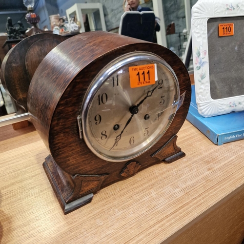 111 - Old Mantle Clock With Key