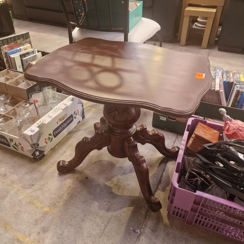 13 - Lovely Mahogany Carved Legged Coffee Table