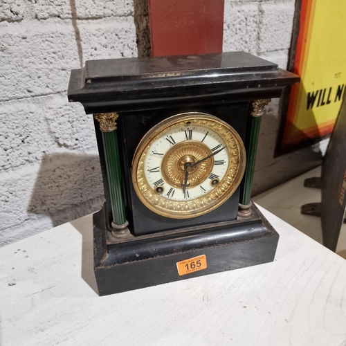 165 - Vintage Cast Metal American Clock