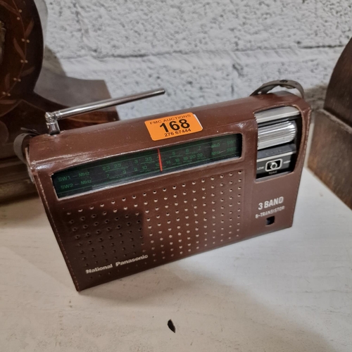 168 - Old National Panasonic Leather Enclosed Radio