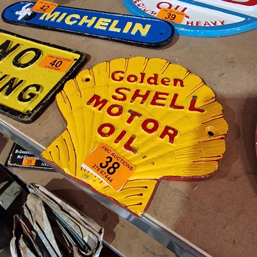 38 - Shell Motor Oil Cast Plaque