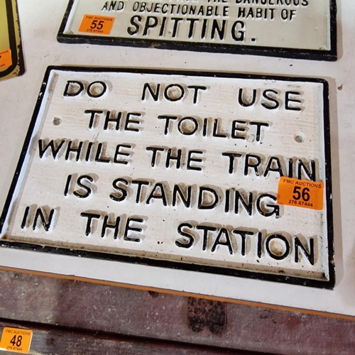 56 - Cast Toilet Train Sign