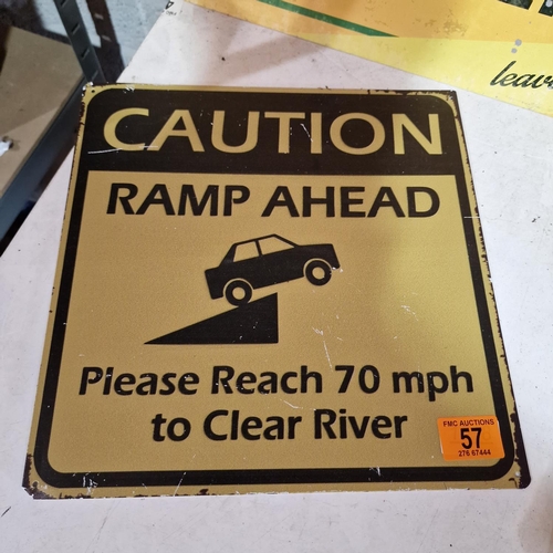 57 - Caution Ramp Sign