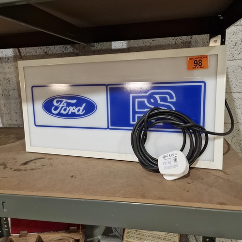 98 - Light Up Ford RS Sign