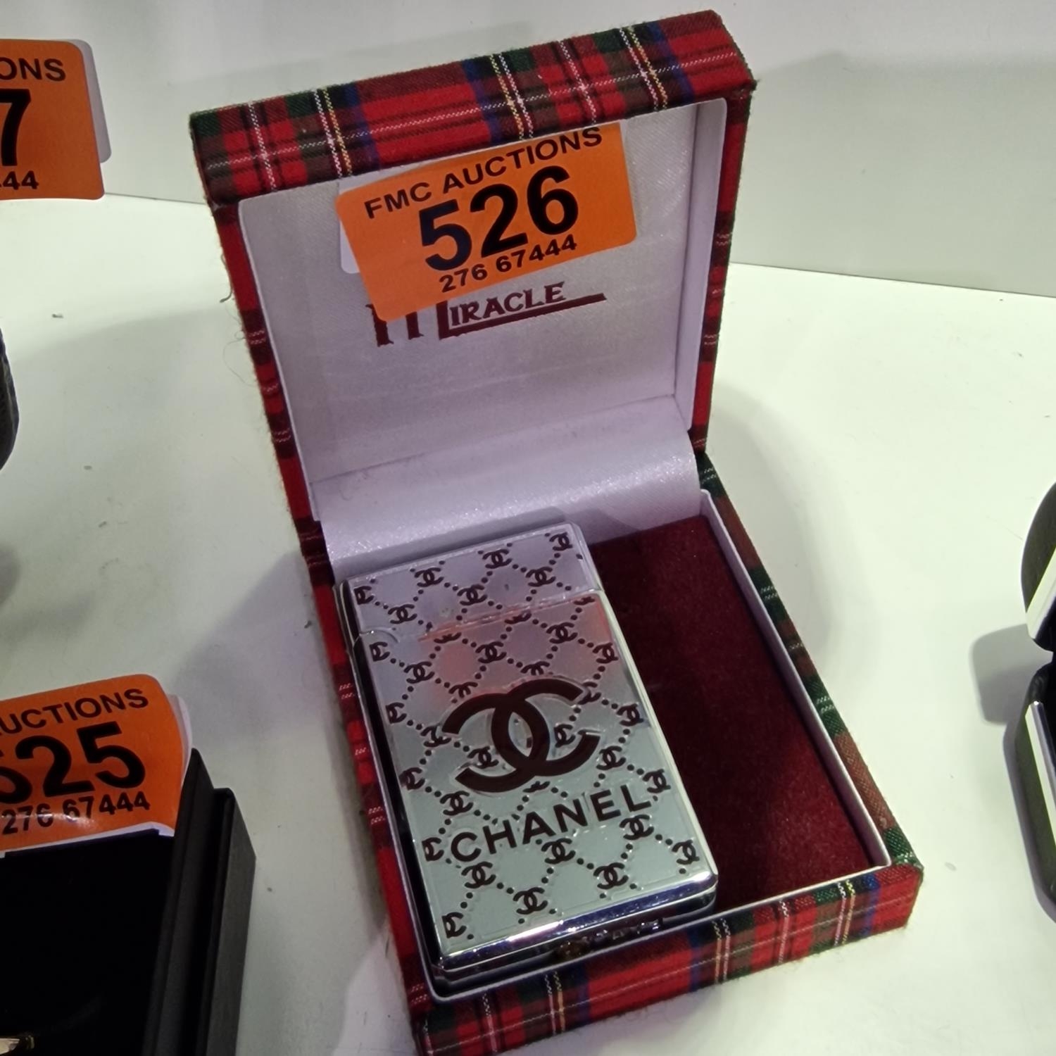 Chanel' Silver Plated Gas Lighter