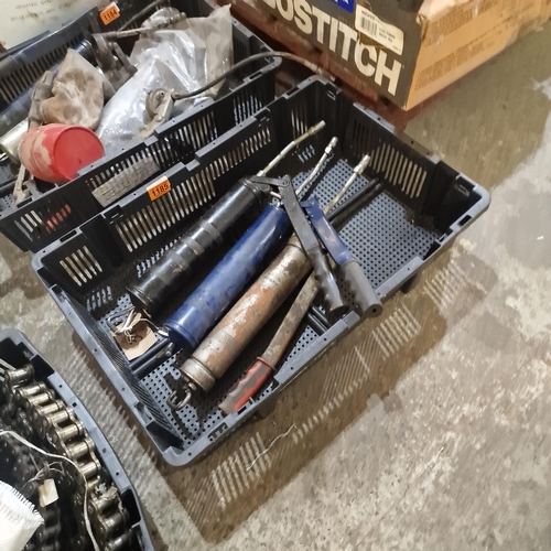 1185 - Crate Of Assorted Grease Guns