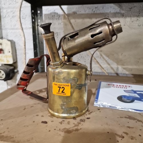 72 - Small Brass Blow Lamp