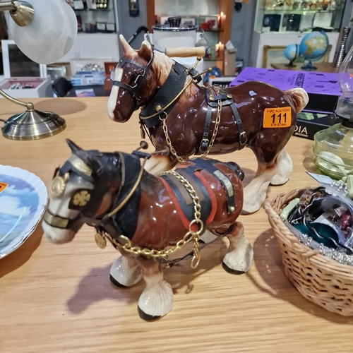 111 - 2 Shire Horses