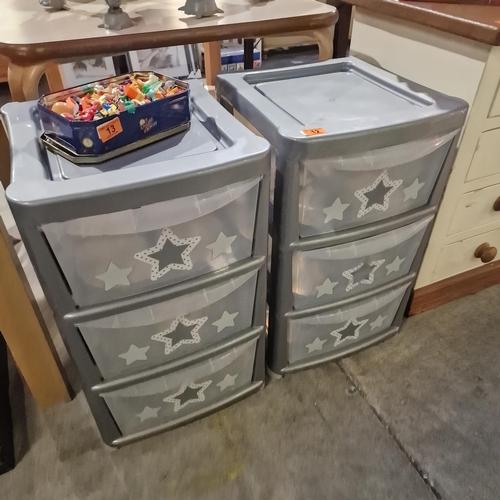 12 - Pair Of Plastic Storage Units