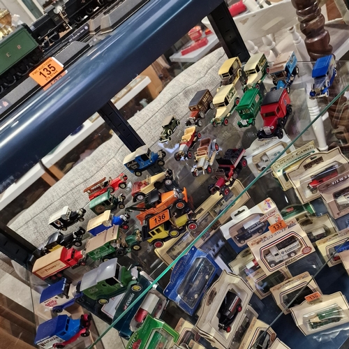 136 - A Good Shelf Lot Of Vintage Model Vehicles