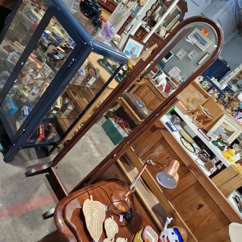 158 - Free Standing Full Length Mahogany Mirror