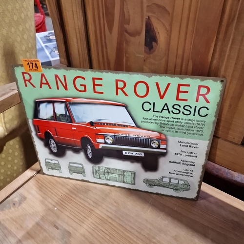 174 - Range Rover Metal Sign