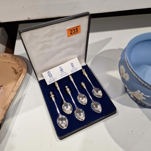 235 - Boxed Set Of 6 Patterned Teaspoons