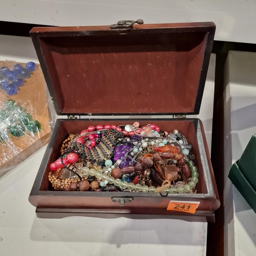 241 - Jewellery Box & Contents