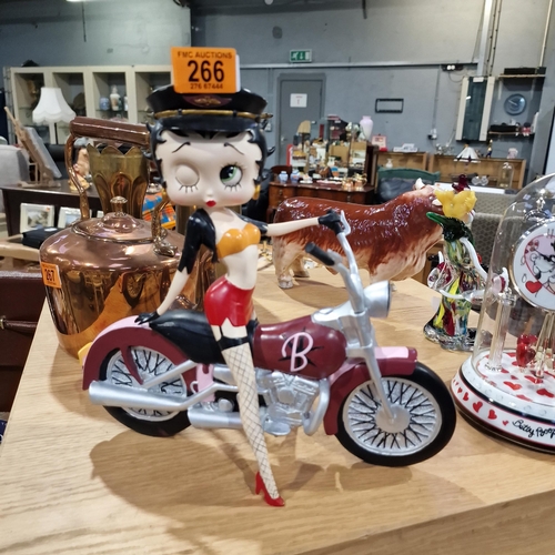 266 - Rare Betty Boop On Motorcycle