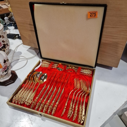 275 - Lovely Gold Effect Cutlery Set