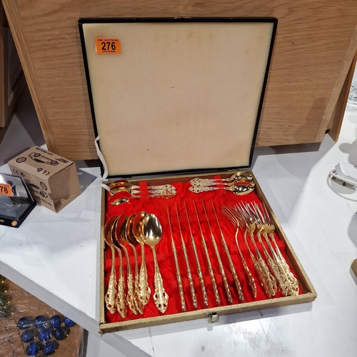 276 - Lovely Gold Effect Cutlery Set