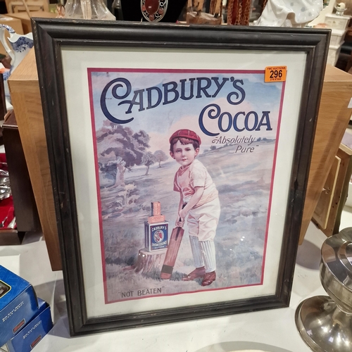 296 - Cadburys Cocoa Advertising Sign