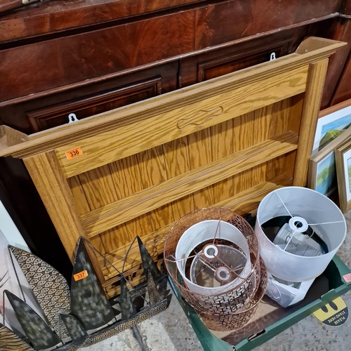 336 - Oak Plate Rack