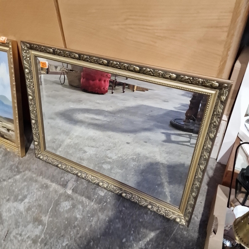 371 - Lovely  Gold Gilt Bevelled Mirror