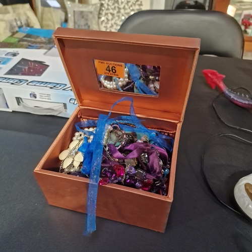 46 - Jewellery Box & Contents