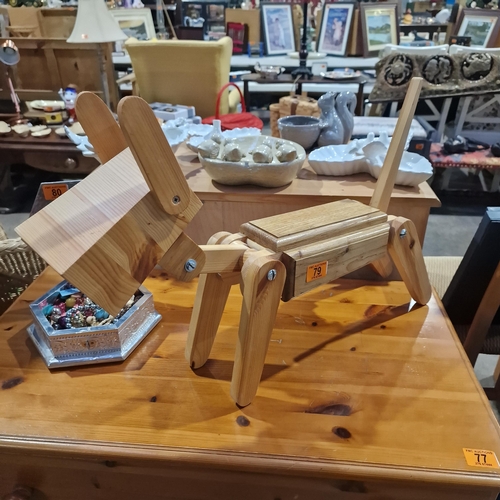 79 - Articulated Wooden Dog Clock