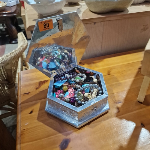 80 - Lot Of Costume Jewellery In Box