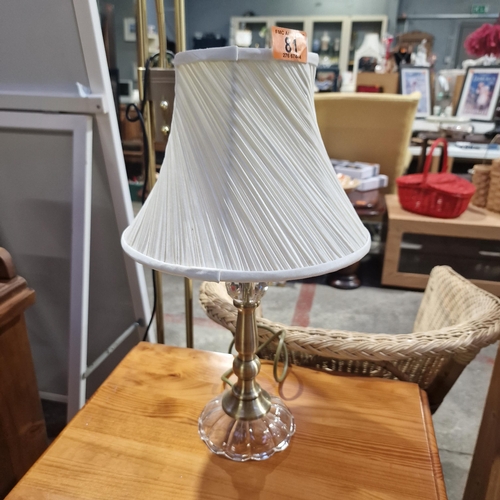 81 - Cream Brass Lamp