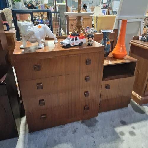 87 - Retro Style Chest & Matching Cabinet