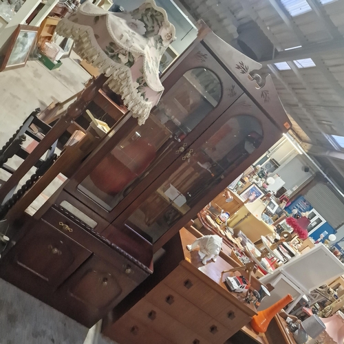 91 - Mahogany Display Cabinet