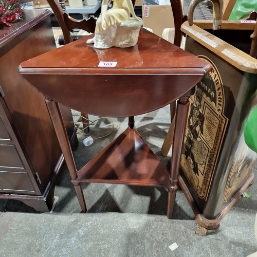 169 - A Lovely Triangular Drop Leaf Table