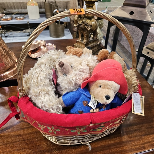 102 - A Lovely Basket Of Collectable Bears