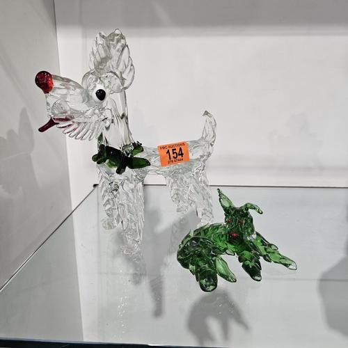 154 - A Beautiful Murano Glass Dog Figure & Other