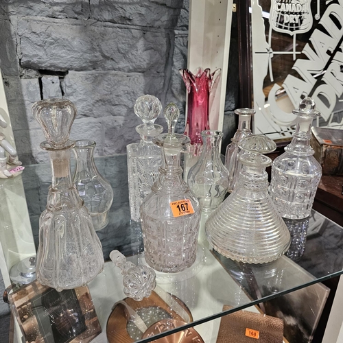 167 - Lot Of Assorted Decanters