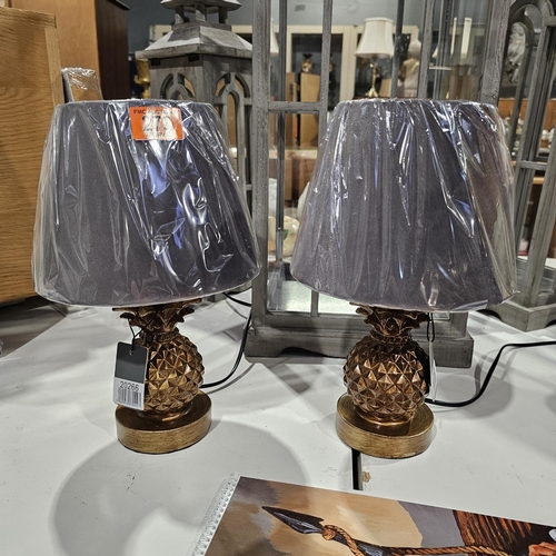 273 - A Lovely Pair Of New Pineapple Lamps