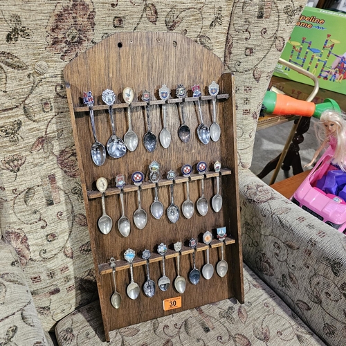 30 - Mounted Teaspoons