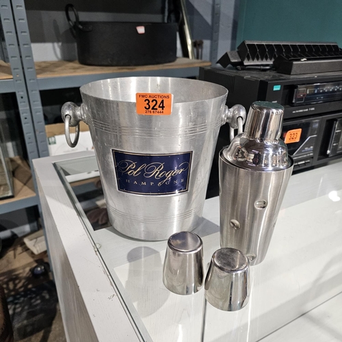 324 - Champagne Ice Bucket & Cocktail Shaker