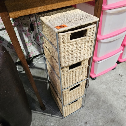 36 - Small Wicker Bathroom Unit