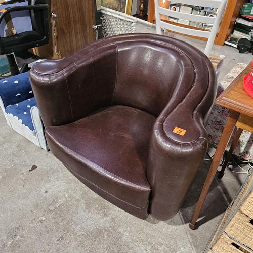 39 - Brown Tub Chair