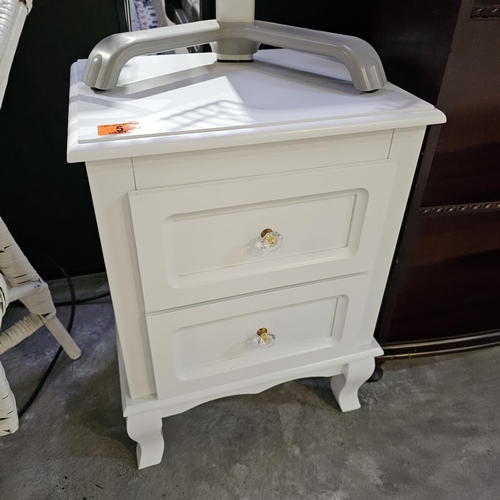 5 - Small White 2 Drawer Unit