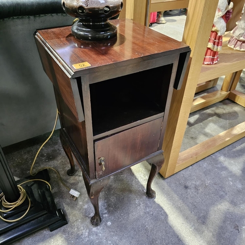 52 - Small Nice Mahogany Drop Leaf Cabinet