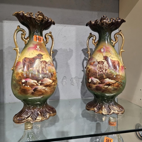 582 - Pair Of Large Vases