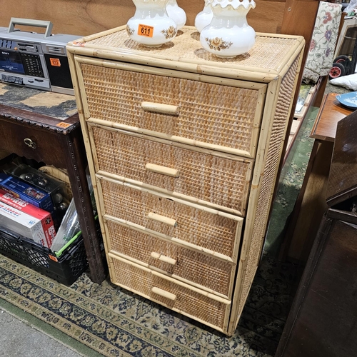 610 - Set Of Wicker Drawers