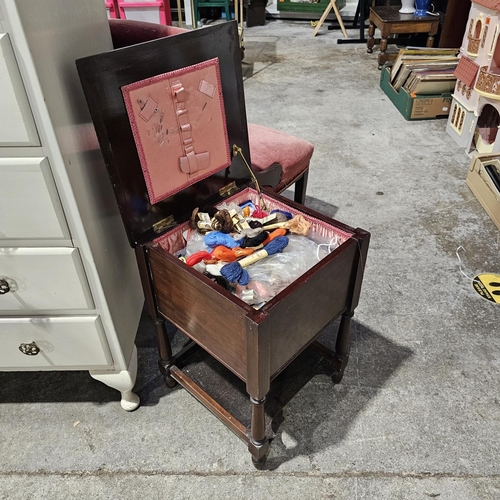 66 - A Lovely Sewing Box & Contents