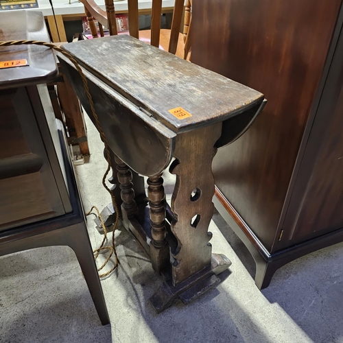 819 - A Small Drop Leaf Mahogany Barley Twist Table