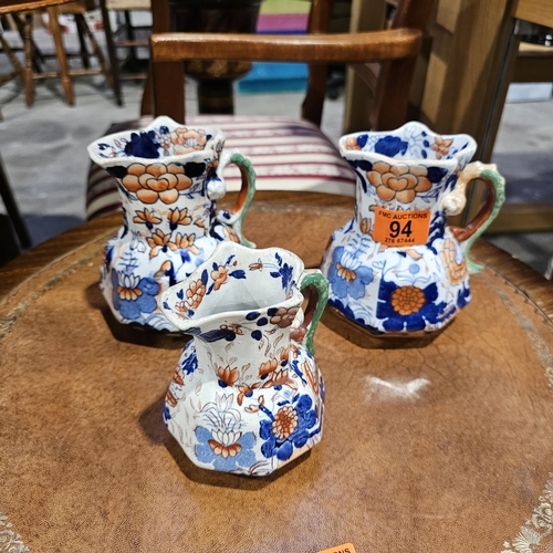 94 - Set of 3 Mason Jugs