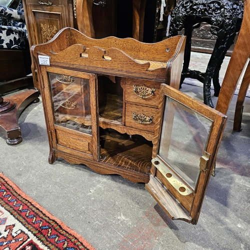 1125 - A Beautiful Oak Smokers Cabinet